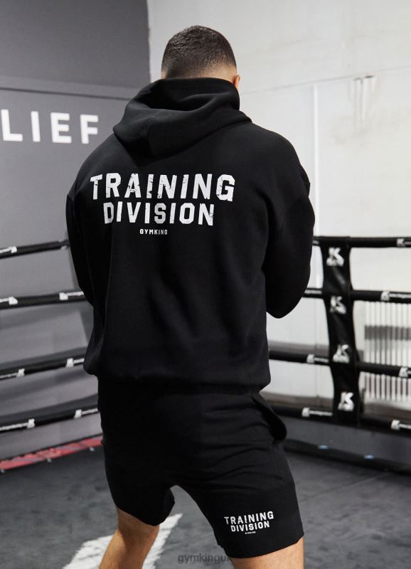 Gym King Training Division Short Black/White Men Clothing J2PFB129