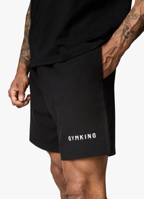 Gym King Training Division Short Black/White Men Clothing J2PFB129