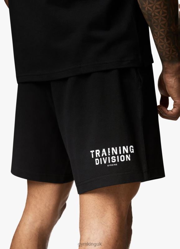 Gym King Training Division Short Black/White Men Clothing J2PFB129