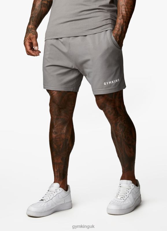 Gym King Training Division Short Grey/White Men Clothing J2PFB121