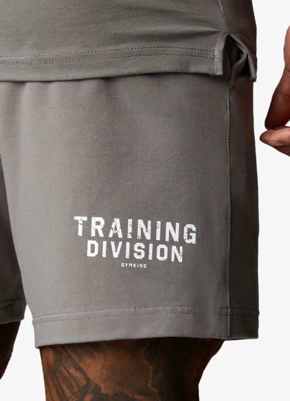 Gym King Training Division Short Grey/White Men Clothing J2PFB121