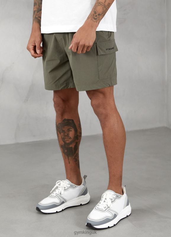 Gym King Utility Woven Cargo Short Olive Men Clothing J2PFB143