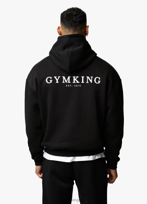Gym King Established Hood Black Men Clothing J2PFB220