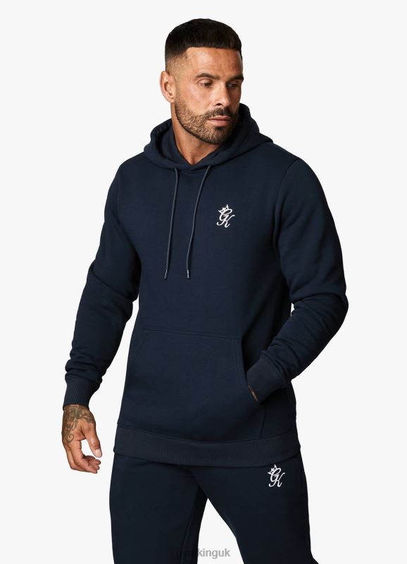 Gym King Fundamental Fleece Hood Navy Men Clothing J2PFB204