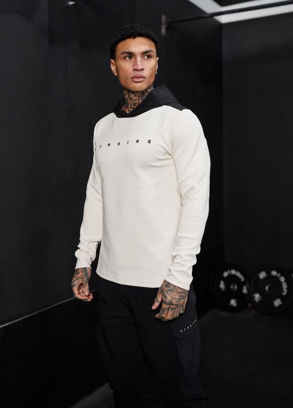 Gym King Rebellion Hood Antique White Men Clothing J2PFB218