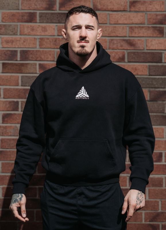 Gym King X Aspinall Limited Edition Established Hood Black Men Clothing J2PFB209