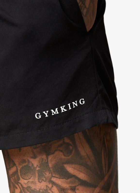 Gym King Linear Swim Short 4\'\' Black Men Clothing J2PFB160