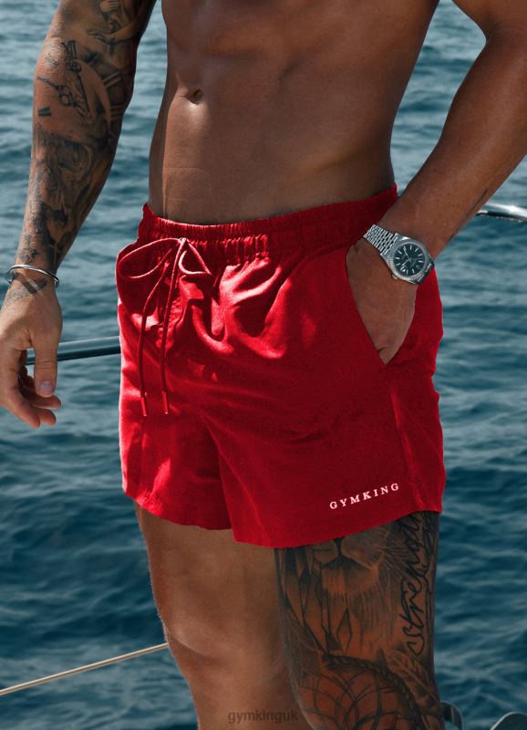 Gym King Linear Swim Short 4'' Chilli Red Men Clothing J2PFB161