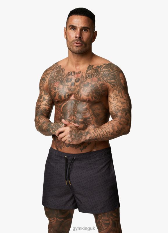 Gym King Marina Short 4\'\' Black AOP Men Clothing J2PFB163