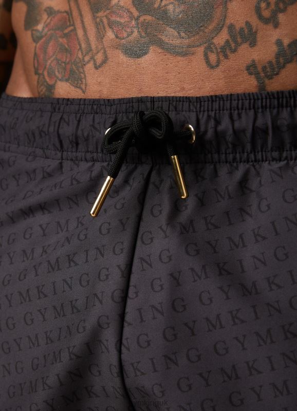 Gym King Marina Short 4\'\' Black AOP Men Clothing J2PFB163