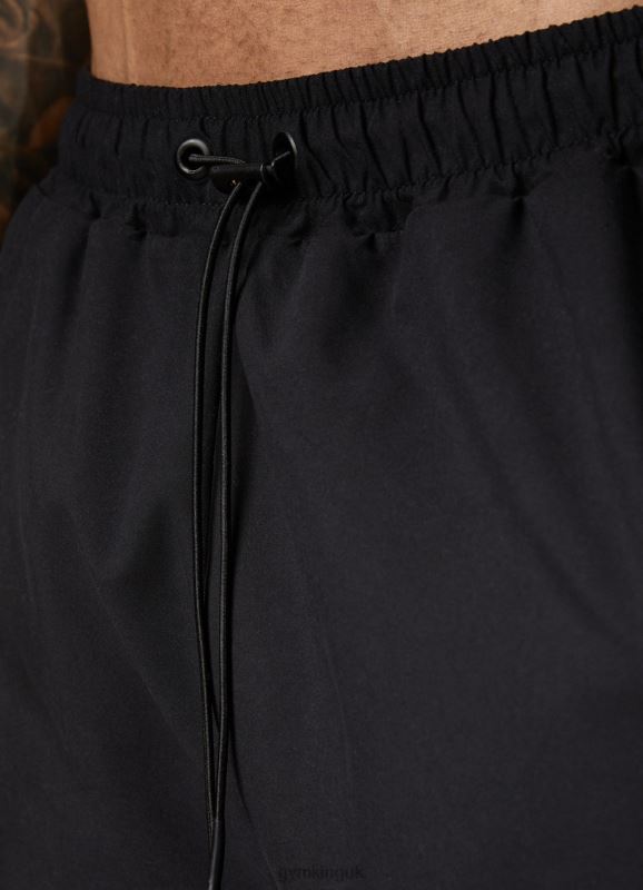 Gym King Rebellion Swim Short 5\'\' Black Men Clothing J2PFB165