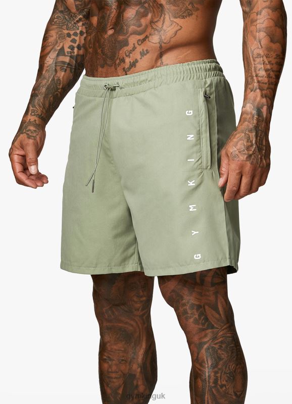 Gym King Rebellion Swim Short 5'' Soft Khaki Men Clothing J2PFB166