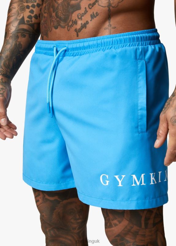 Gym King Wave Swim Short 5'' Malibu Blue Men Clothing J2PFB164