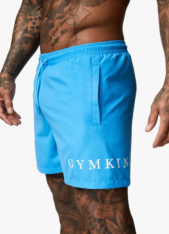 Gym King Wave Swim Short 5\'\' Malibu Blue Men Clothing J2PFB164