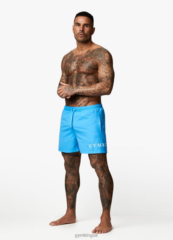 Gym King Wave Swim Short 5\'\' Malibu Blue Men Clothing J2PFB164