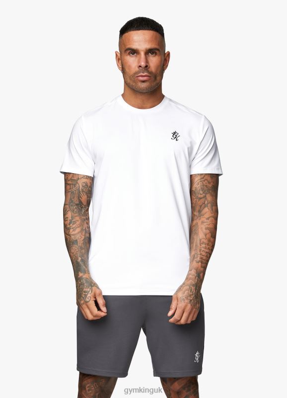 Gym King 365 Poly Tee White Men Clothing J2PFB38