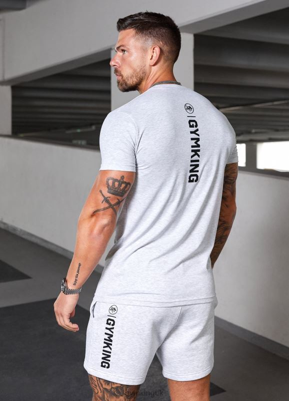 Gym King Aventus Tee Snow Marl Men Clothing J2PFB16