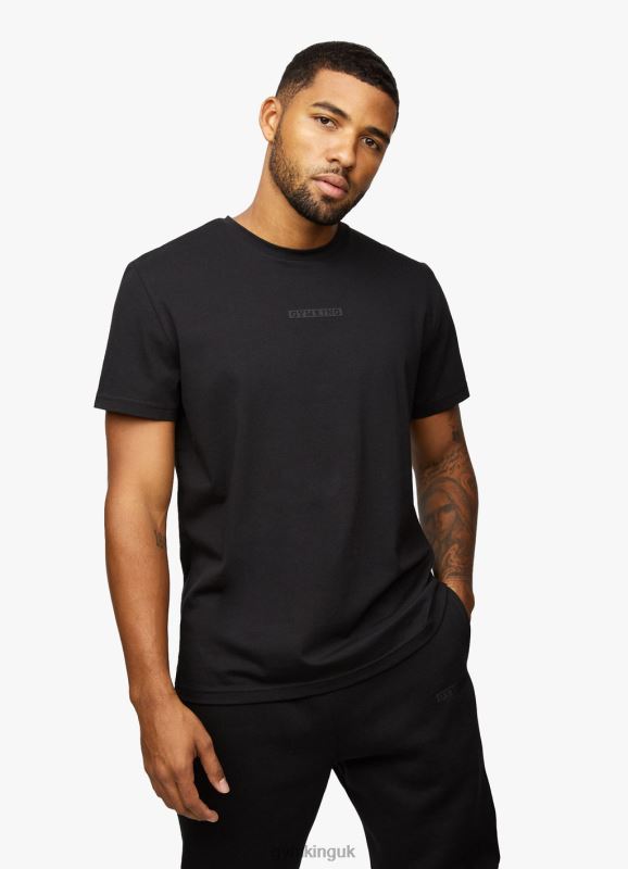 Gym King Box Logo Tee Black Men Clothing J2PFB58