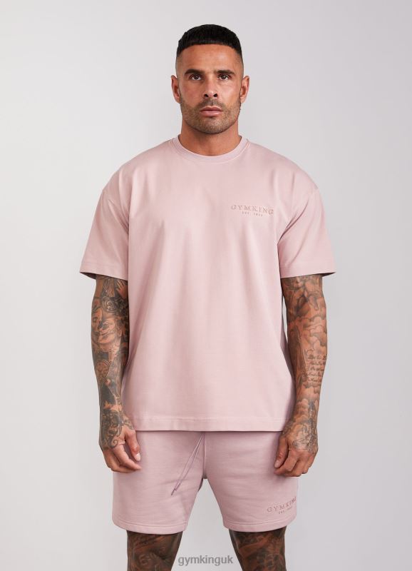 Gym King Est. Legacy Tee Dusky Pink Men Clothing J2PFB46
