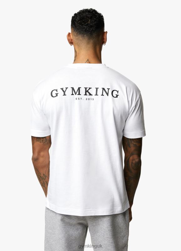 Gym King Established Tee White Men Clothing J2PFB72