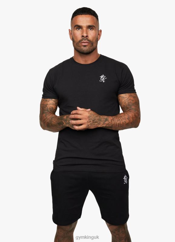 Gym King Fundamental Jersey Tee Black Men Clothing J2PFB27