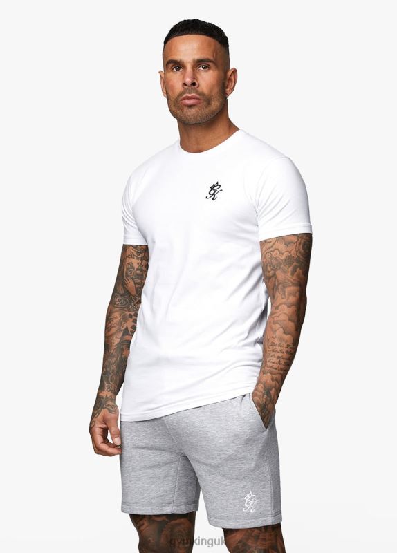 Gym King Fundamental Jersey Tee White Men Clothing J2PFB26