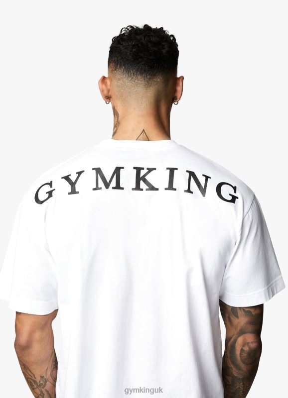 Gym King Linear Arch Tee White Men Clothing J2PFB71