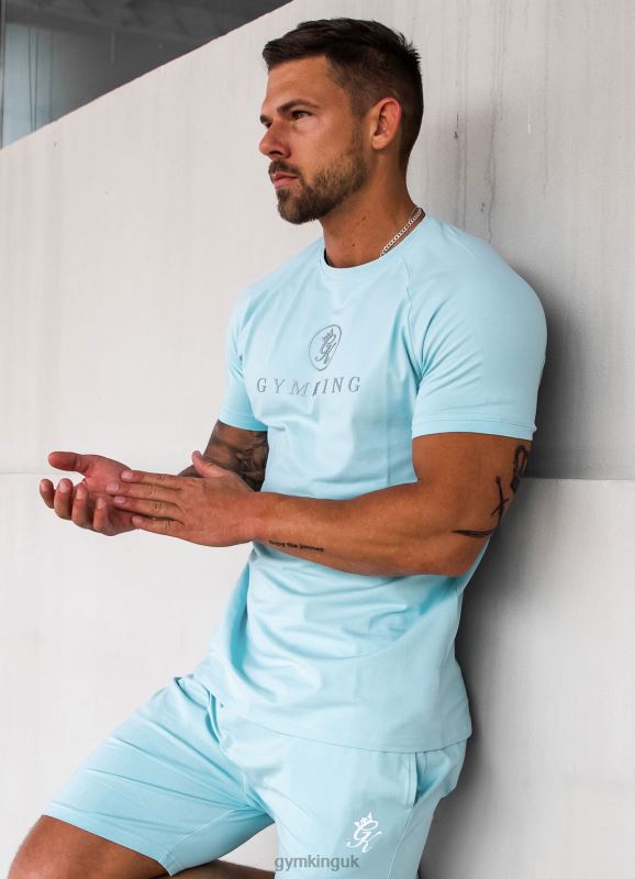Gym King Pro Jersey Tee Aqua Sky Men Clothing J2PFB9