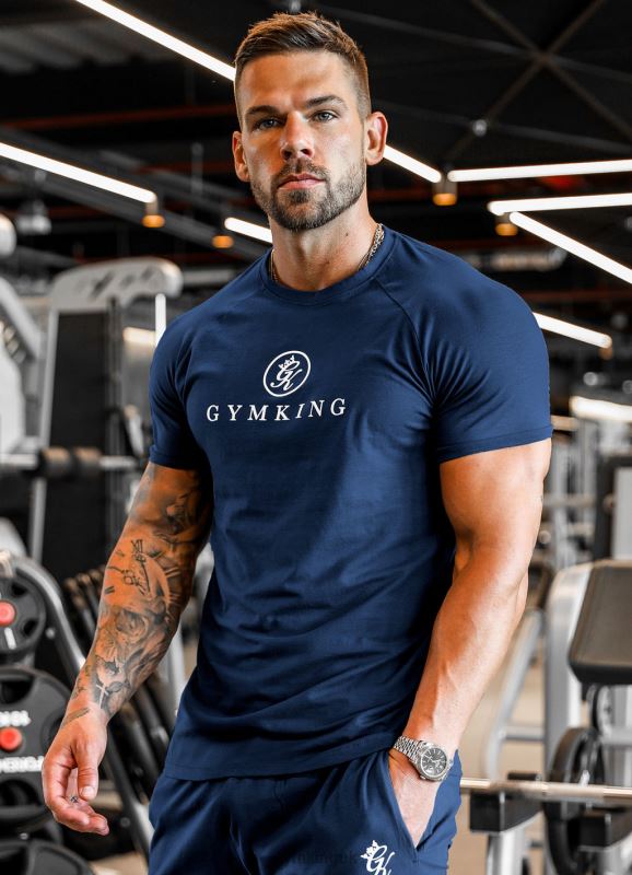 Gym King Pro Jersey Tee Moonlight Blue Men Clothing J2PFB2