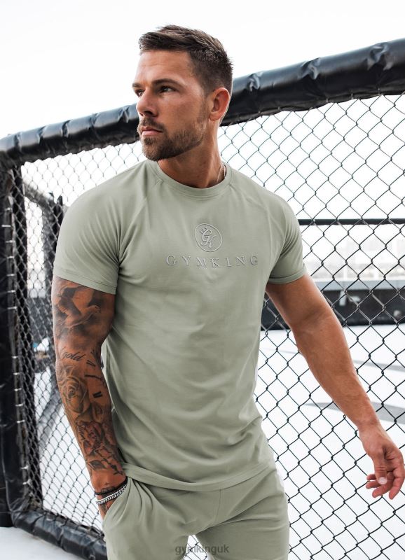 Gym King Pro Jersey Tee Soft Khaki Men Clothing J2PFB1