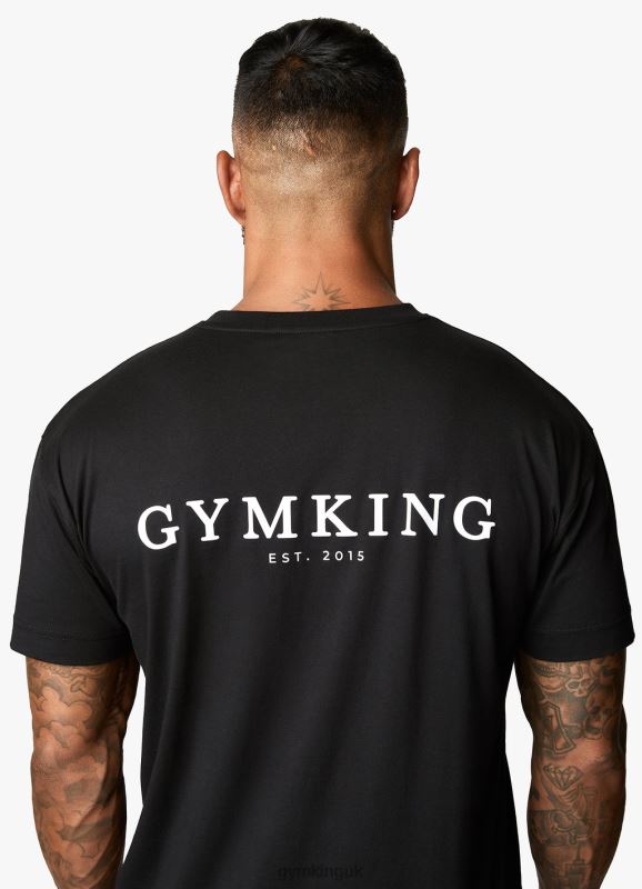 Gym King X Aspinall Limited Edition Established Tee Black Men Clothing J2PFB42