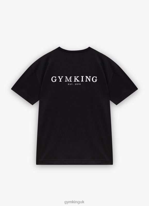 Gym King X Aspinall Limited Edition Established Tee Black Men Clothing J2PFB42