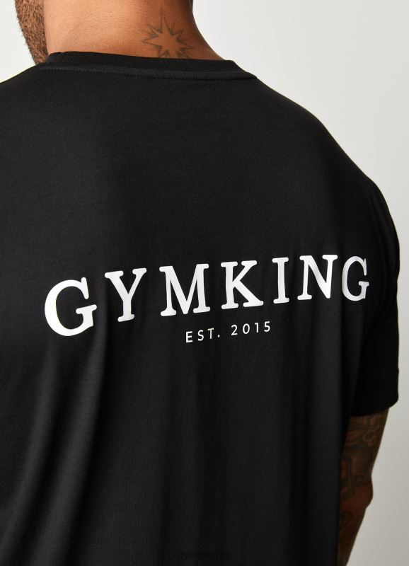 Gym King X Aspinall Limited Edition Established Tee Black Men Clothing J2PFB42