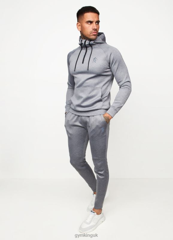 Gym King Interval Tracksuit Bottoms Mid Grey Marl Men Clothing J2PFB301