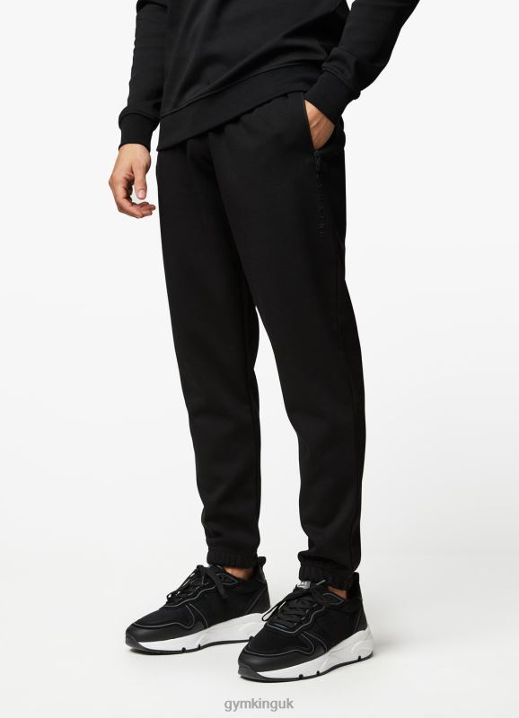 Gym King Linear Print Interlock Jogger Black Men Clothing J2PFB292