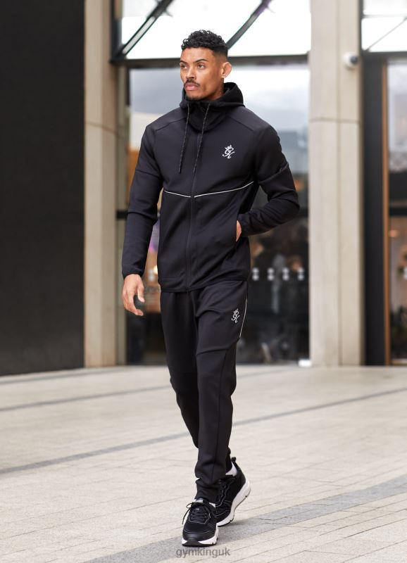 Gym King Reflect Poly Tracksuit Bottom Black/Silver Men Clothing J2PFB296