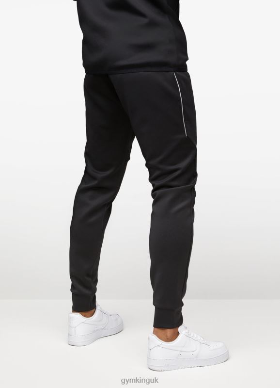 Gym King Reflect Poly Tracksuit Bottom Black/Silver Men Clothing J2PFB296