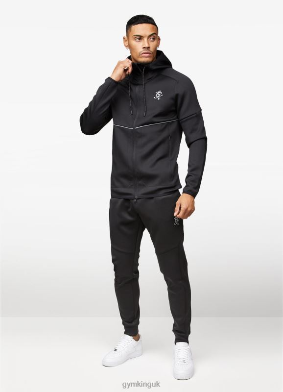 Gym King Reflect Poly Tracksuit Bottom Black/Silver Men Clothing J2PFB296