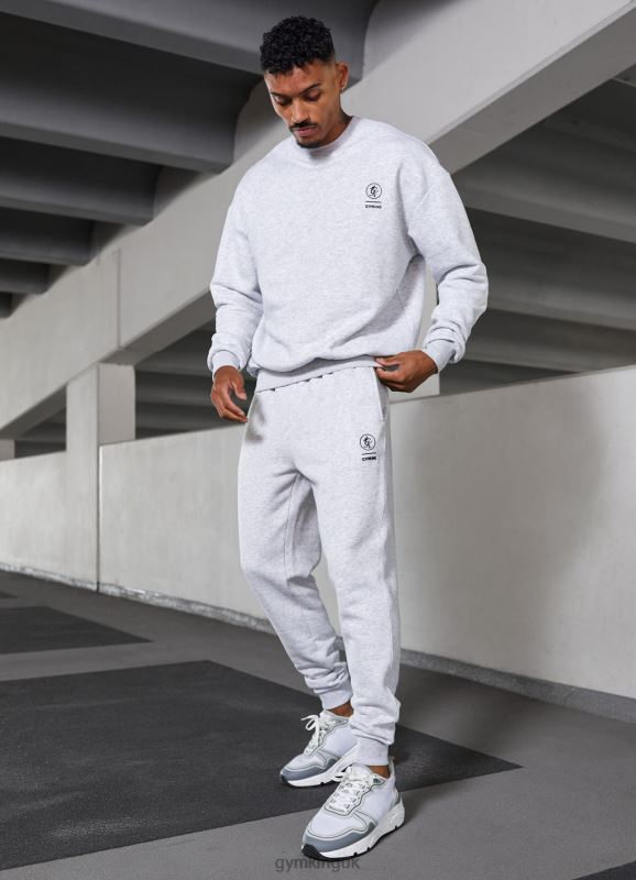 Gym King Aventus Tracksuit Snow Marl Men Clothing J2PFB239
