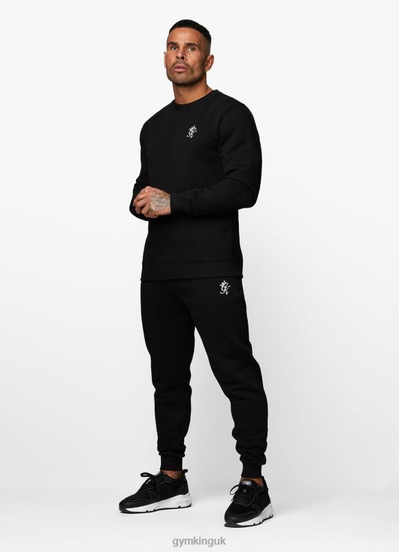 Gym King Fundamental Crew Tracksuit Black Men Clothing J2PFB240