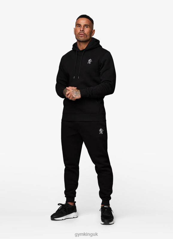 Gym King Fundamental Fleece Hood Tracksuit Black Men Clothing J2PFB243
