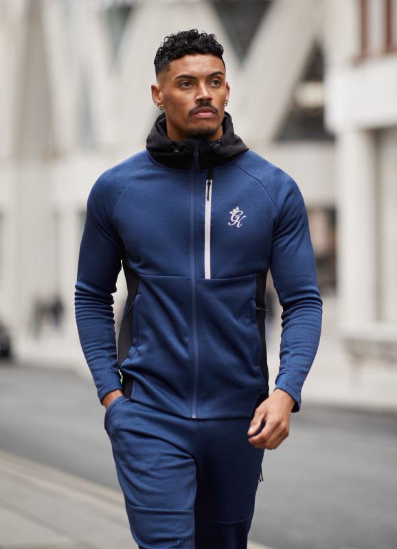 Gym King Endurance Full Zip Hood Navy/Black Men Clothing J2PFB271