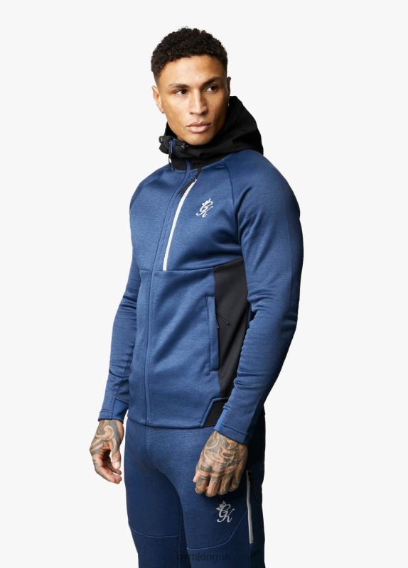Gym King Endurance Full Zip Hood Navy/Black Men Clothing J2PFB271