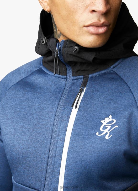 Gym King Endurance Full Zip Hood Navy/Black Men Clothing J2PFB271