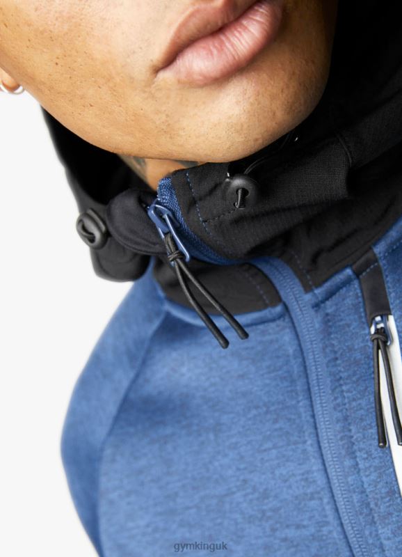 Gym King Endurance Full Zip Hood Navy/Black Men Clothing J2PFB271