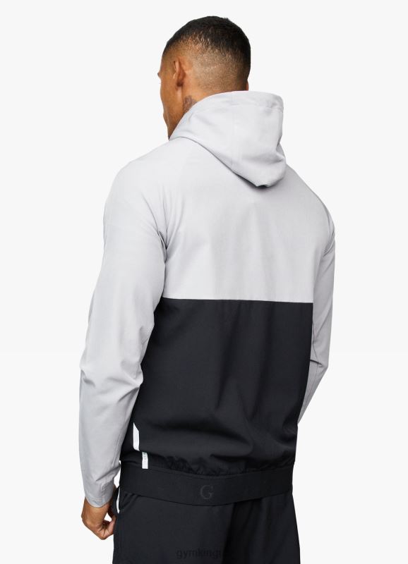 Gym King Impact Fz Hood Shadow Grey/Black Men Clothing J2PFB268