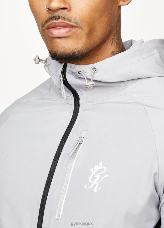 Gym King Impact Fz Hood Shadow Grey/Black Men Clothing J2PFB268