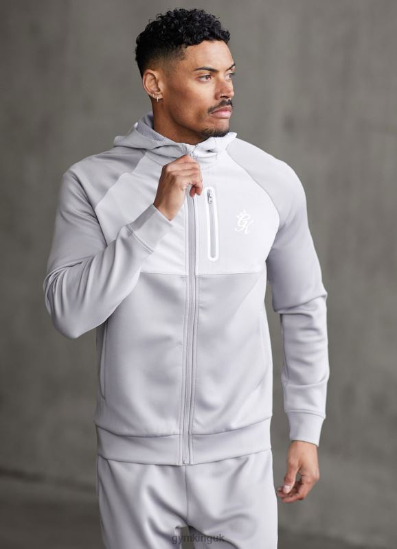 Gym King Ripstop Panel F/Z Hood Shadow Grey Men Clothing J2PFB270