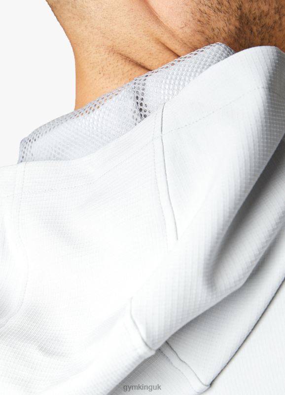 Gym King Ripstop Panel F/Z Hood Shadow Grey Men Clothing J2PFB270