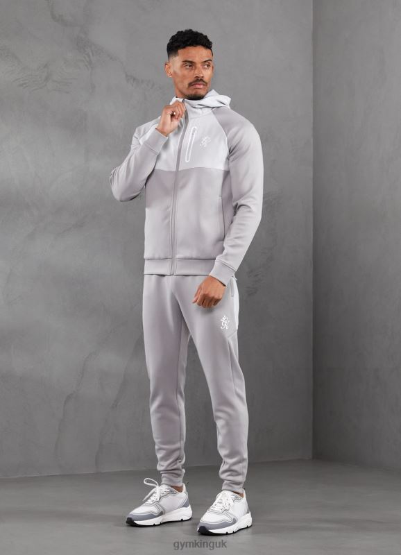 Gym King Ripstop Panel F/Z Hood Shadow Grey Men Clothing J2PFB270